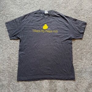 Peeps Where My Peeps At Graphic T-Shirt Mens Large Charcoal Grey Easter Tee